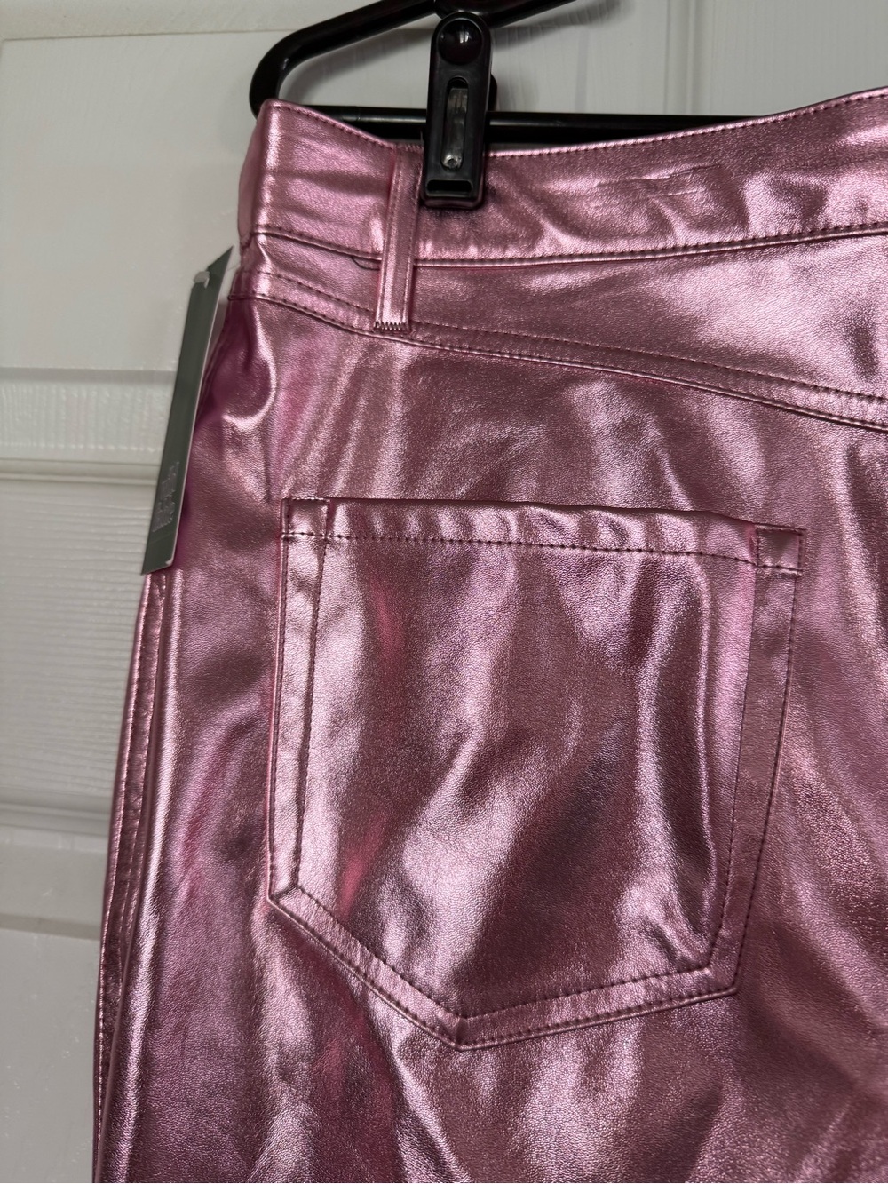 wild fable Metallic Pink High-Waist Flare Pants - Picture 3 of 7